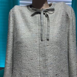 Vintage Coco Chanel Silver Tweed Jacket